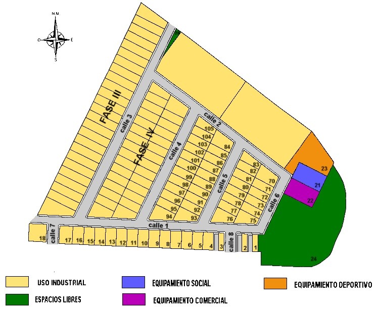 Plano Polígono Industrial Las Pompas