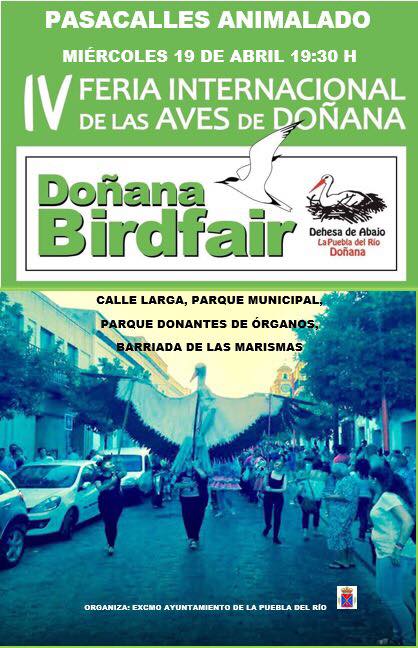 Cartel pasacalles Doñana Birdfair 2017